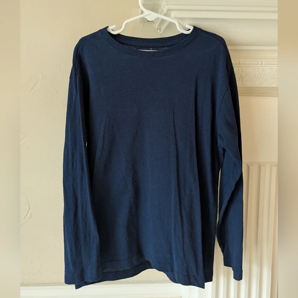 Zara | Navy Longsleeve Basic T-shirt